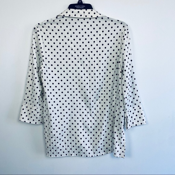 ZARA polka dot button down oversized Tunic Top Size XS - Picture 3 of 6